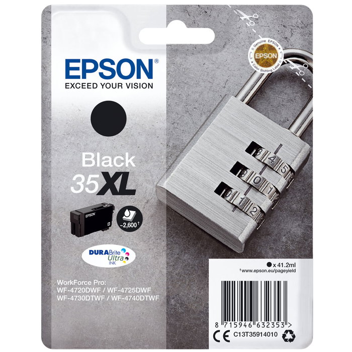 Epson 35XL Negro Cartucho de Tinta DURABrite Ultra Epson 35XL Negro Cartucho de Tinta DURABrite Ultra