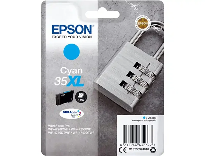 Epson Cartucho de Tinta 35XL Cian DURABrite Ultra
