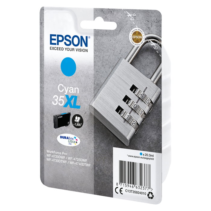 Epson Cartucho de Tinta 35XL Cian DURABrite Ultra