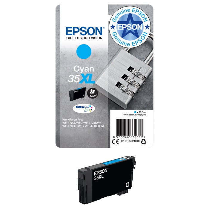 Epson Cartucho de Tinta 35XL Cian DURABrite Ultra