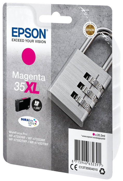 Epson Cartucho de tinta 35XL DURABrite Ultra Magenta C13T35934010 de alto rendimiento (XL) Epson Cartucho de tinta 35XL DURABrite Ultra Magenta C13T35934010 de alto rendimiento (XL)