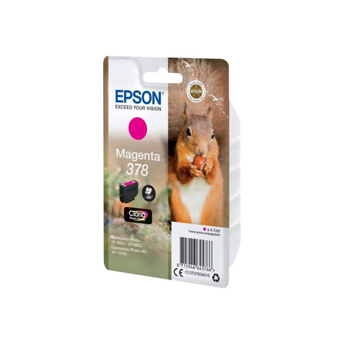 Epson Cartucho de Tinta 378 Claria Photo HD Magenta Original C13T37834010 Epson Cartucho de Tinta 378 Claria Photo HD Magenta Original C13T37834010