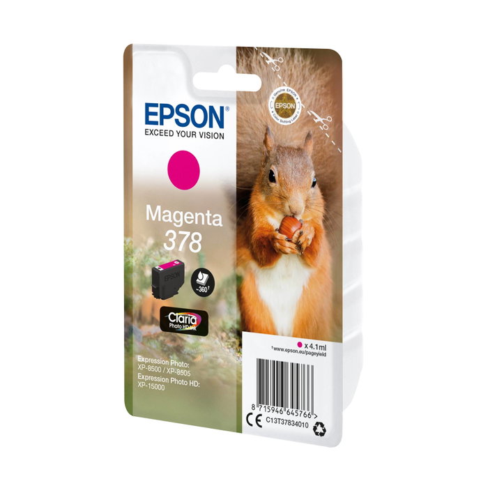 Epson Cartucho de Tinta 378 Claria Photo HD Magenta Original C13T37834010 Epson Cartucho de Tinta 378 Claria Photo HD Magenta Original C13T37834010