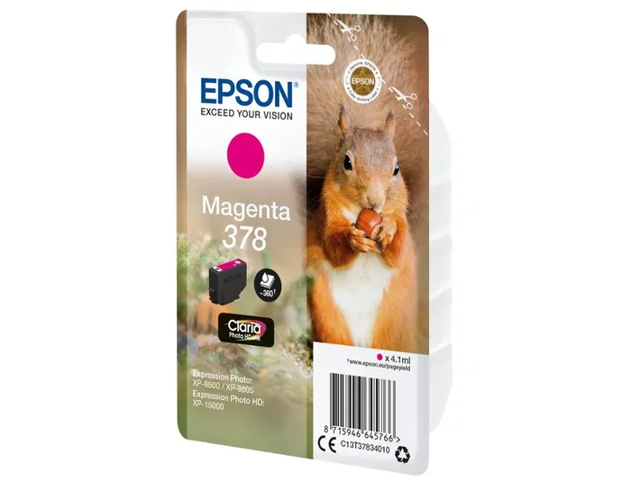 Epson Cartucho de Tinta 378 Claria Photo HD Magenta Original C13T37834010 Epson Cartucho de Tinta 378 Claria Photo HD Magenta Original C13T37834010