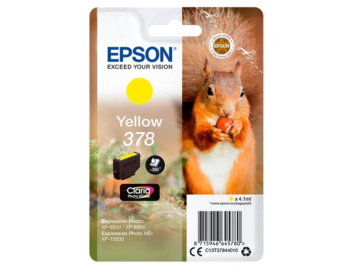 Epson Cartucho de Tinta 378 Amarillo Claria Photo HD Ink