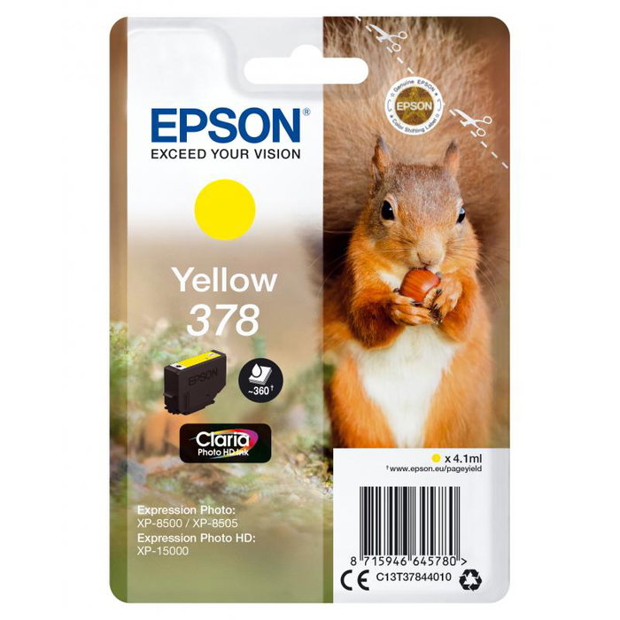 Epson Cartucho de Tinta 378 Amarillo Claria Photo HD Ink