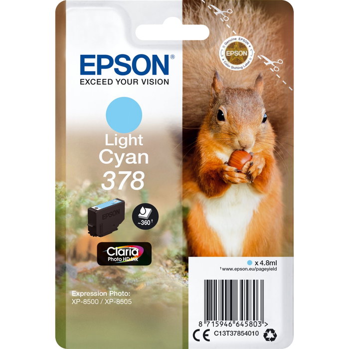 Epson Cartucho de Tinta 378 Cian Claro Claria Photo HD Ink