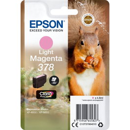 Epson Cartucho de Tinta 378 Magenta Claro Claria Photo HD Ink C13T37864010