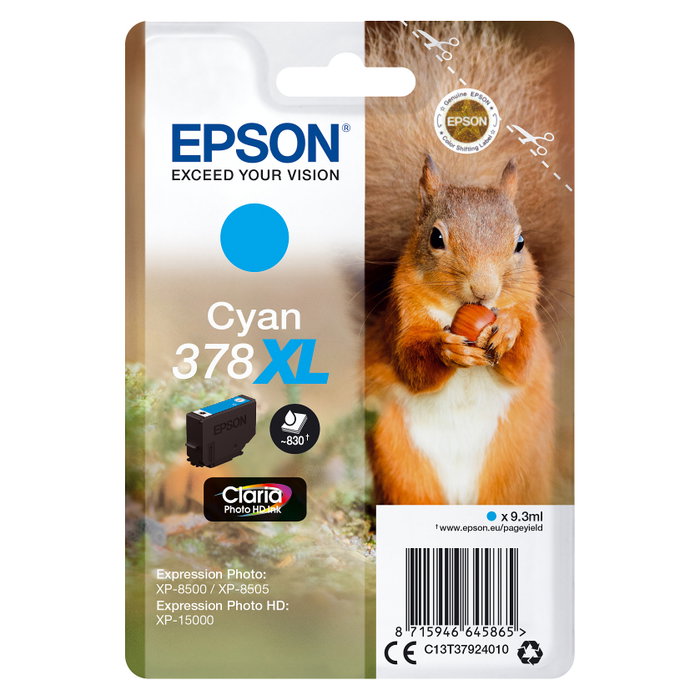 Epson 378XL Cian Claria Photo HD Ink Cartridge