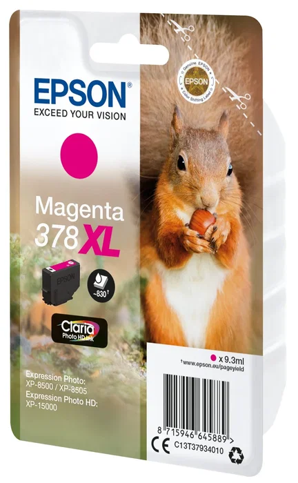Epson Cartucho de Tinta 378XL Claria Photo HD Magenta