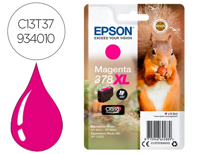 Epson Cartucho de Tinta 378XL Claria Photo HD Magenta
