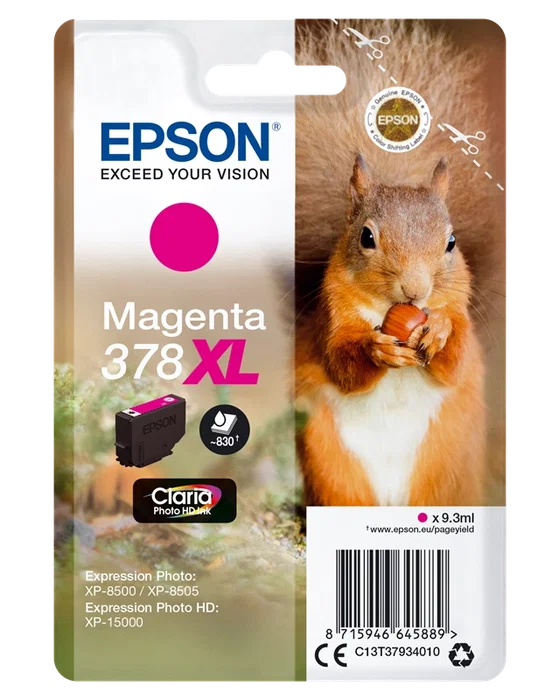 Epson Cartucho de Tinta 378XL Claria Photo HD Magenta