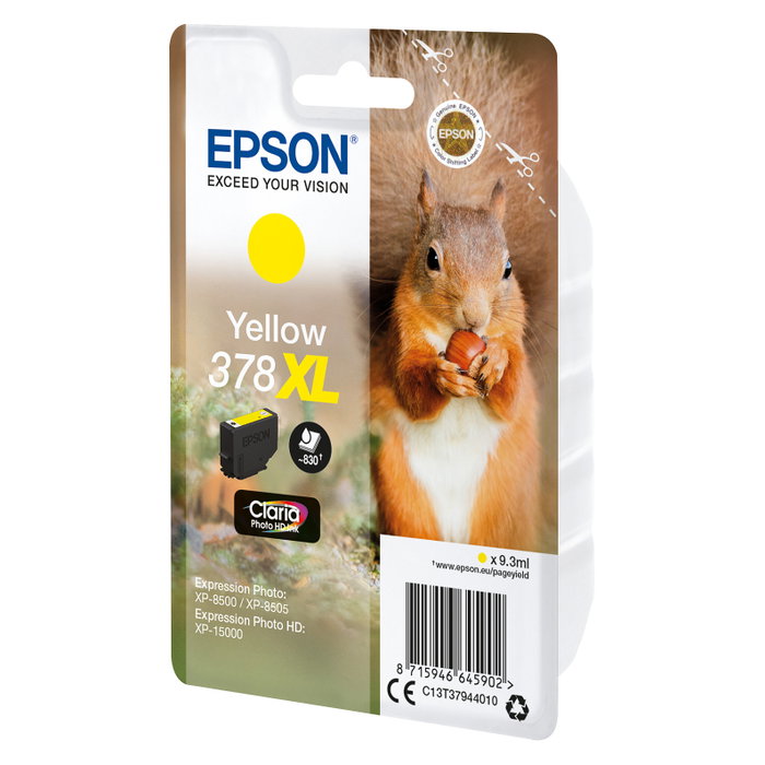 Epson Cartucho de tinta 378XL Amarillo Claria Photo HD