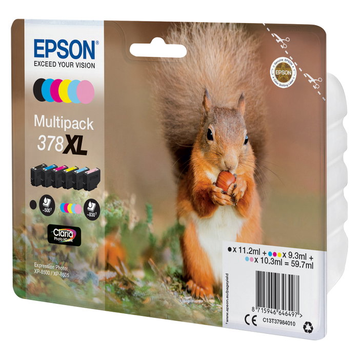 Epson 378XL Multipack 6 Colores Claria Photo HD Epson 378XL Multipack 6 Colores Claria Photo HD