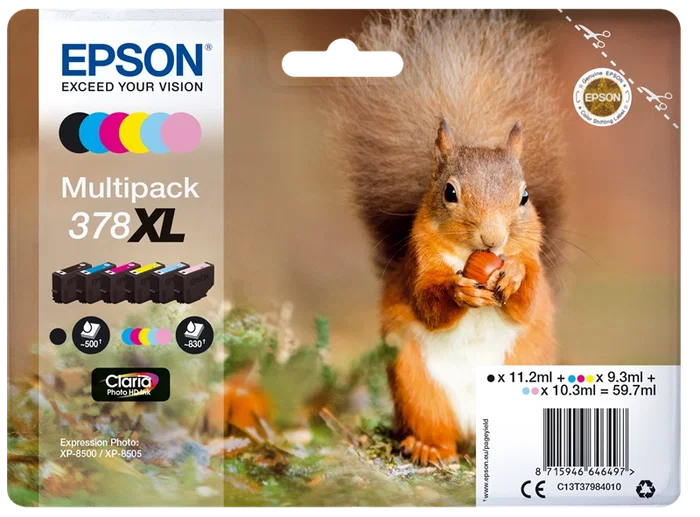Epson 378XL Multipack 6 Colores Claria Photo HD Epson 378XL Multipack 6 Colores Claria Photo HD