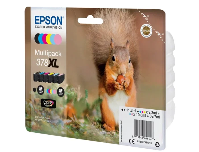 Epson 378XL Multipack 6 Colores Claria Photo HD Epson 378XL Multipack 6 Colores Claria Photo HD
