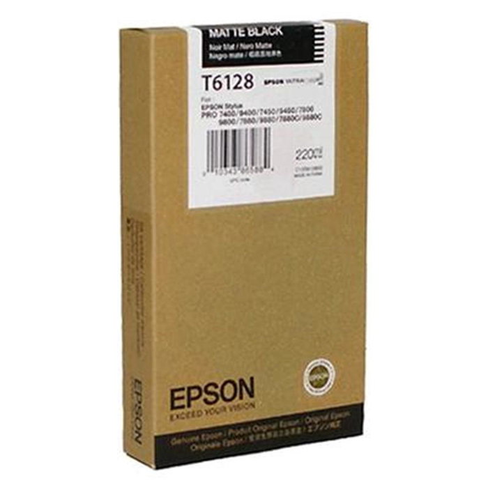 Epson Cartucho de Tinta Negro Mate 220ml T612800 para Stylus Pro Epson Cartucho de Tinta Negro Mate 220ml T612800 para Stylus Pro