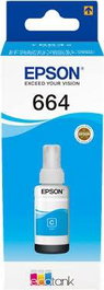 Epson Tinta Cian Botella Ecotank L355, 555, ET-2500, 2550, 2600, 2650, 4500, 14000 Botella Nº 664 70ml