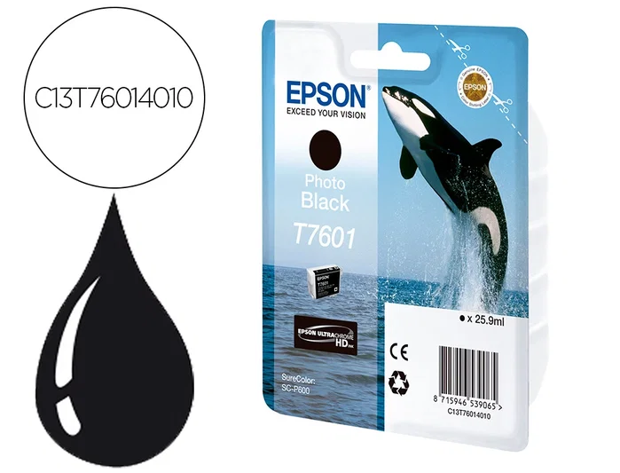 Epson Cartucho de Tinta UltraChrome® HD Photo Black para SureColor SC-P600 Epson Cartucho de Tinta UltraChrome® HD Photo Black para SureColor SC-P600