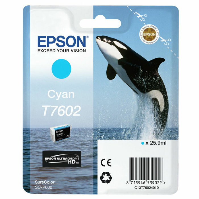 Epson T7602 Cartucho de Tinta Cian para SureColor SC-P600