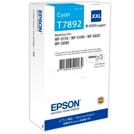 Epson T7892 XXL Cartucho de Tinta Cian