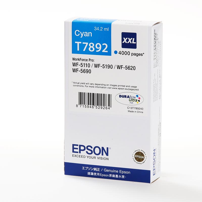 Epson T7892 XXL Cartucho de Tinta Cian