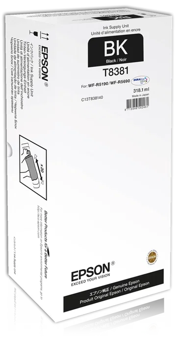 Epson T8381 Negro Cartucho de Tinta Original C13T838140 para 20.000 Páginas Epson T8381 Negro Cartucho de Tinta Original C13T838140 para 20.000 Páginas