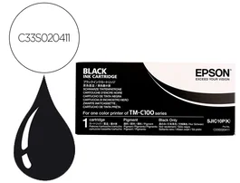 Epson TM-C100 - Tinta Ink-jet Original Negra para Impresoras de Tickets