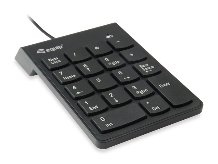 Equip Teclado Numérico Universal con Cable USB, 18 Teclas, Plástico Negro Equip Teclado Numérico Universal con Cable USB, 18 Teclas, Plástico Negro