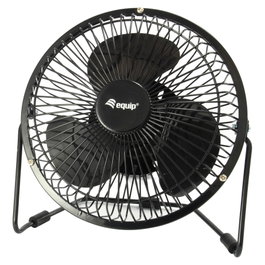 Equip 245420 Ventilador USB Ultra Silencioso Negro 15cm para Mesa