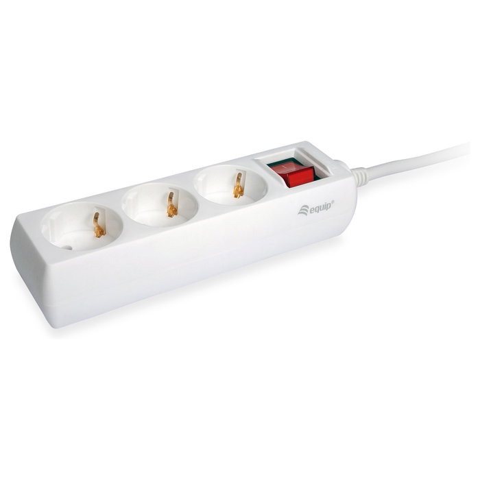 Equip Regleta de 3 Tomas con Cable de 1,5m y Interruptor Equip Regleta de 3 Tomas con Cable de 1,5m y Interruptor
