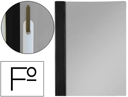 Esselte Dossier Fástener Mod 132/1 PVC Rígido 150 Micras Folio Negro