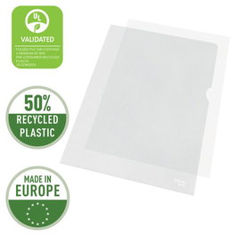 Dosier Angulo Recto Esselte Pvc Fº Transparente Paquete De 100
