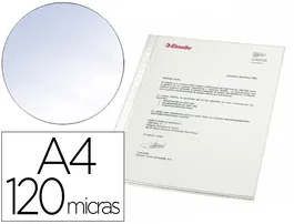 Esselte Funda Multitaladro Polipropileno Cristal Din A4 120 mc Caja 100 Unidades