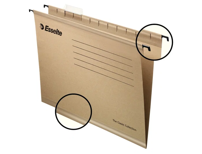 Esselte Carpeta Colgante Classic Kraft A4