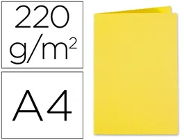 Exacompta Subcarpeta de cartulina reciclada DIN A4, 220 g, color amarillo, certificado Blue Angel