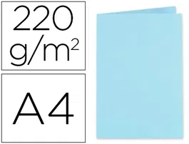 Exacompta Subcarpeta en Cartulina Reciclada DIN A4, Color Azul Claro, 220 g/m², Certificado Blue Angel