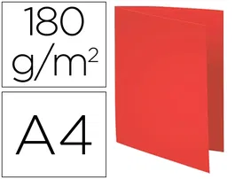 Exacompta Subcarpeta Din A4 - Cartulina Reciclada 180 g/m² Certificada Blue Angel, Color Rojo