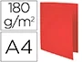 Exacompta Subcarpeta Din A4 - Cartulina Reciclada 180 g/m² Certificada Blue Angel, Color Rojo