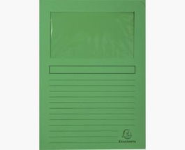 Exacompta Forever Subcarpeta A4 con Ventana Verde 120 gr - 100 Unidades