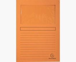 Exacompta Subcarpeta A4 Forever Con Ventana Naranja 120 gr -100U-