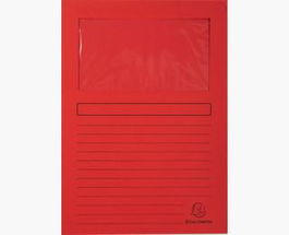 Exacompta Subcarpeta A4 Forever Con Ventana Rojo 120 gr -100U-