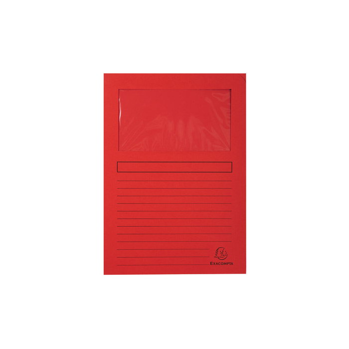 Exacompta Subcarpeta Forever con Ventana A4 Rojo 120g