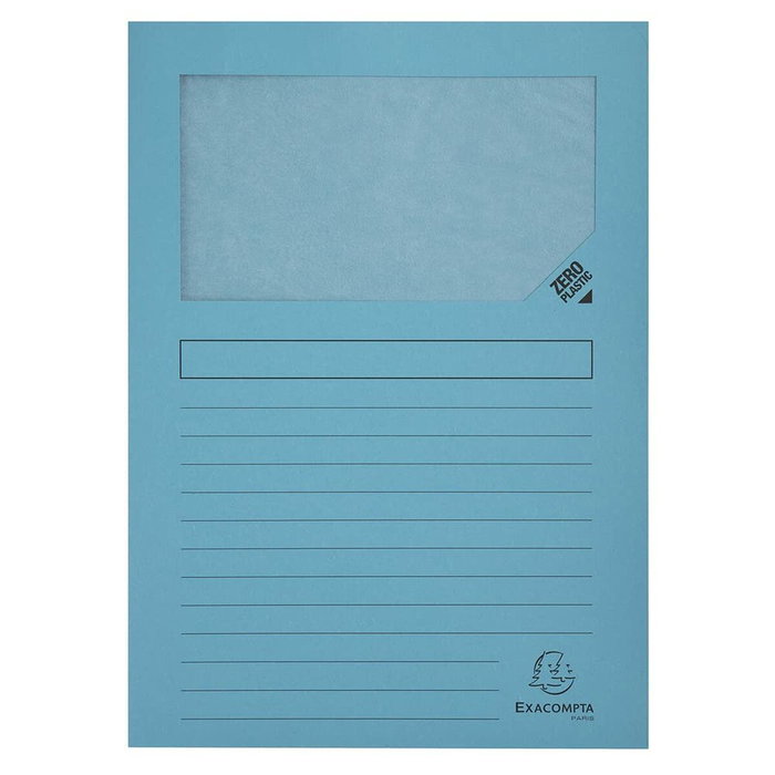 Exacompta Subcarpeta Forever A4 con Ventana Azul Claro 120g