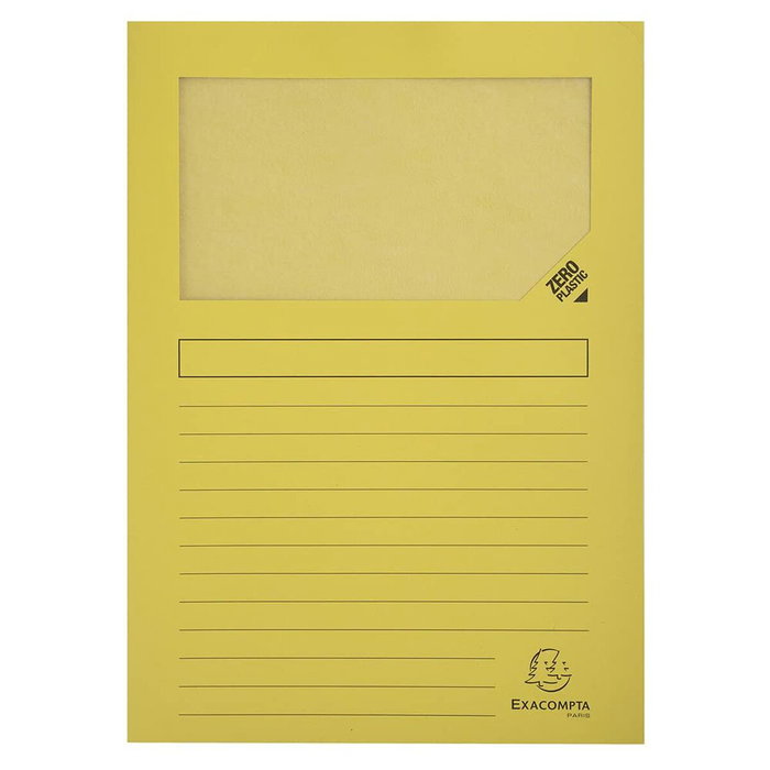 Exacompta Subcarpeta Forever A4 con Ventana Amarillo