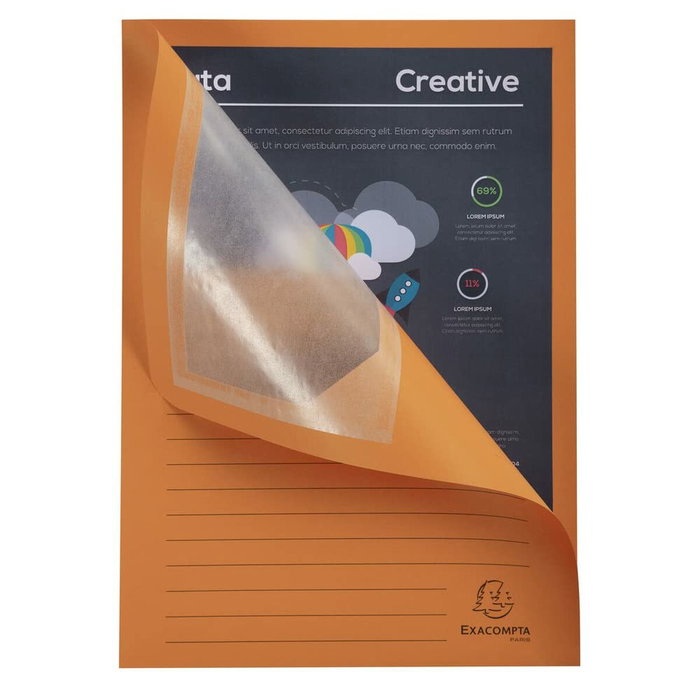 Exacompta Subcarpetas A4 Con Ventana Super Colores Surtidos 160 gr -100U-