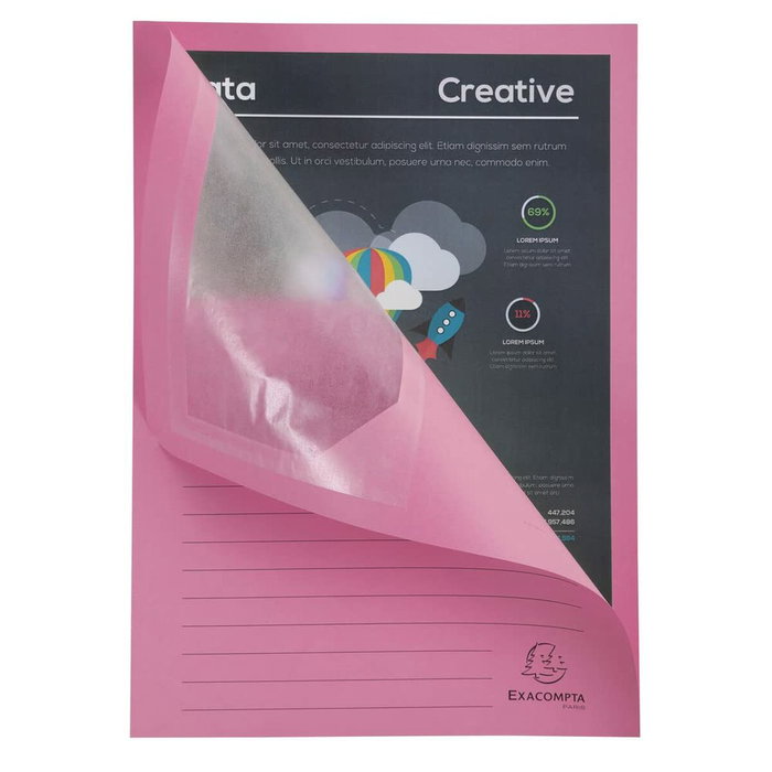 Exacompta Subcarpetas A4 Con Ventana Super Colores Surtidos 160 gr -100U-