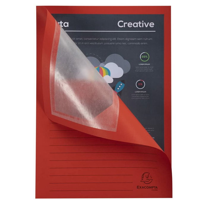 Exacompta Subcarpetas A4 Con Ventana Super Colores Surtidos 160 gr -100U-