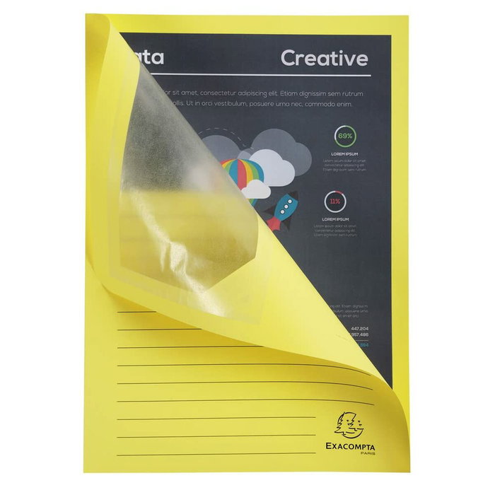 Exacompta Subcarpetas A4 Con Ventana Super Colores Surtidos 160 gr -100U-