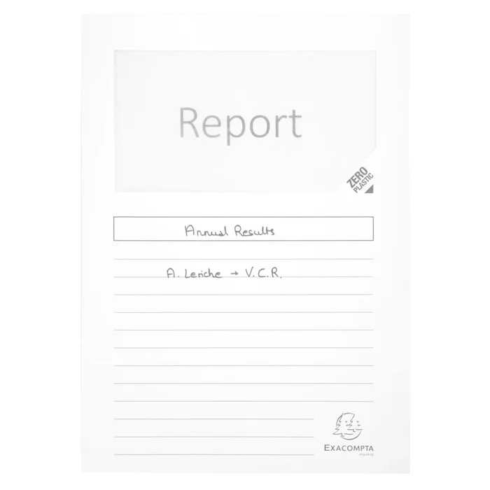 Exacompta Subcarpetas A4 Super Color Blanco 160 gr -100U-